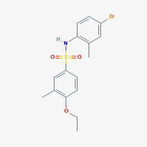 molecular formula C16H18BrNO3S B12123770 (4-Bromo-2-methylphenyl)[(4-ethoxy-3-methylphenyl)sulfonyl]amine 