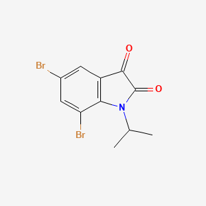molecular formula C11H9Br2NO2 B12123773 1H-Indole-2,3-dione, 5,7-dibromo-1-(1-methylethyl)- CAS No. 620932-50-5