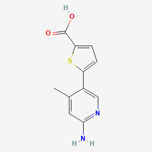 molecular formula C11H10N2O2S B12123787 2-Thiophenecarboxylic acid, 5-(6-amino-4-methyl-3-pyridinyl)- CAS No. 887201-30-1