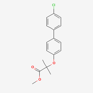 molecular formula C17H17ClO3 B1212380 Methyl clofenapate CAS No. 21340-68-1