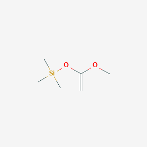 molecular formula C6H14O2Si B12123817 1-(Trimethylsilyloxy)-methoxyethene methylacetate-trimethylsilyl enol ether 
