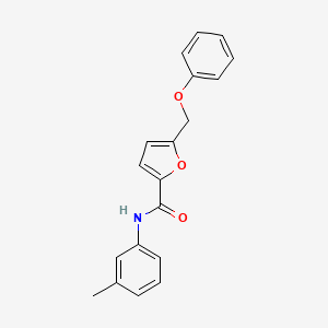 molecular formula C19H17NO3 B12123847 N-(3-methylphenyl)-5-(phenoxymethyl)furan-2-carboxamide 