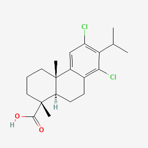 molecular formula C20H26Cl2O2 B1212386 12,14-二氯脱氢松香酸 CAS No. 65281-77-8