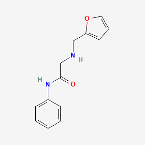 molecular formula C13H14N2O2 B12123891 2-[(Furan-2-ylmethyl)amino]-N-phenylacetamide 