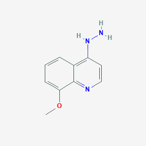 molecular formula C10H11N3O B12124011 Quinoline, 4-hydrazinyl-8-methoxy- 
