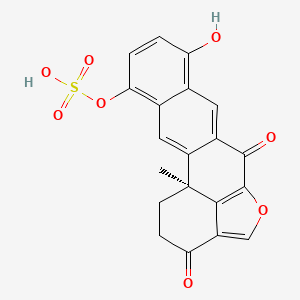 [(1S)-8-hydroxy-1-methyl-12,17-dioxo-14-oxapentacyclo[11.6.1.02,11.04,9.016,20]icosa-2,4,6,8,10,13(20),15-heptaen-5-yl] hydrogen sulfate