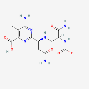 6-amino-2-[(1S)-3-amino-1-[[3-amino-2-[(2-methylpropan-2-yl)oxycarbonylamino]-3-oxopropyl]amino]-3-oxopropyl]-5-methylpyrimidine-4-carboxylic acid