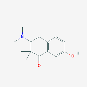 molecular formula C14H19NO2 B1212412 3-(Dimethylamino)-2,2-dimethyl-7-hydroxy-1-tetralone CAS No. 99447-37-7