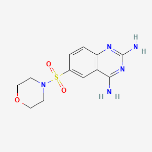 molecular formula C12H15N5O3S B12124128 6-(Morpholine-4-sulfonyl)-quinazoline-2,4-diamine CAS No. 56044-08-7