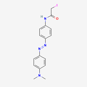 molecular formula C16H17IN4O B1212413 Acetamide, N-(4-((4-(dimethylamino)phenyl)azo)phenyl)-2-iodo- CAS No. 77145-08-5