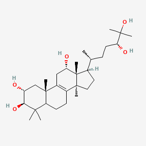 (2R,3R,10S,12S,13R,14S,17R)-17-[(2R,5R)-5,6-dihydroxy-6-methylheptan-2-yl]-4,4,10,13,14-pentamethyl-2,3,5,6,7,11,12,15,16,17-decahydro-1H-cyclopenta[a]phenanthrene-2,3,12-triol