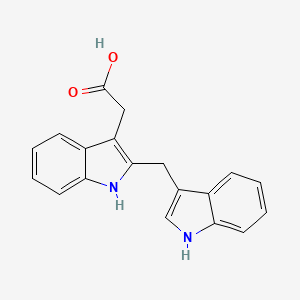 molecular formula C19H16N2O2 B1212417 2-(Indol-3-ylmethyl)indol-3-ylacetic acid CAS No. 68232-56-4