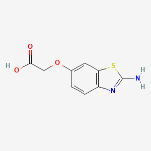 molecular formula C9H8N2O3S B12124187 (2-Aminobenzothiazol-6-yloxy)acetic acid 
