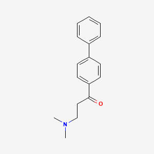 molecular formula C17H19NO B12124191 1-Propanone, 1-[1,1'-biphenyl]-4-yl-3-(dimethylamino)- CAS No. 105398-43-4