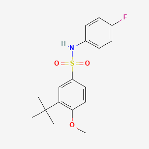 molecular formula C17H20FNO3S B12124208 {[3-(Tert-butyl)-4-methoxyphenyl]sulfonyl}(4-fluorophenyl)amine 