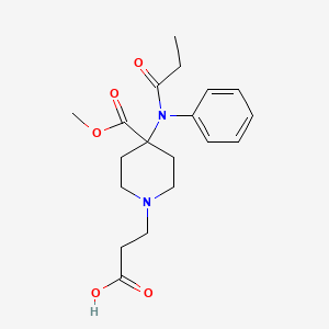 molecular formula C19H26N2O5 B1212421 Remifentanil Acid CAS No. 132875-68-4