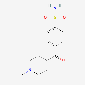 molecular formula C13H18N2O3S B1212422 4-(p-Sulfamoylbenzoyl)-n-methylpiperidine CAS No. 77999-07-6