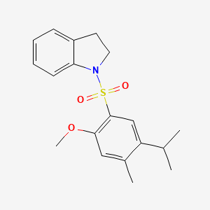 molecular formula C19H23NO3S B12124222 {[2-Methoxy-4-methyl-5-(methylethyl)phenyl]sulfonyl}indoline 