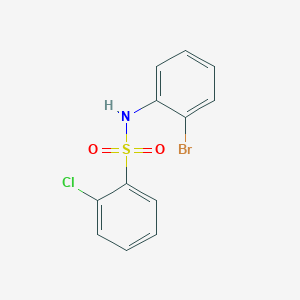 molecular formula C12H9BrClNO2S B12124225 N-(2-bromophenyl)-2-chlorobenzenesulfonamide 