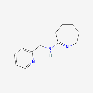 molecular formula C12H17N3 B12124237 N-(azepan-2-ylidene)-1-(pyridin-2-yl)methanamine 
