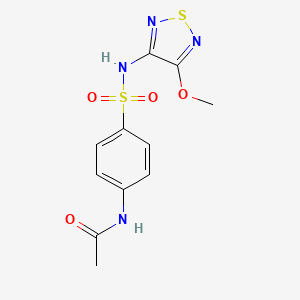 N-[4-[(4-methoxy-1,2,5-thiadiazol-3-yl)sulfamoyl]phenyl]acetamide
