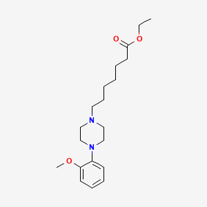 molecular formula C20H32N2O3 B1212429 1-Piperazineheptanoic acid, 4-(2-methoxyphenyl)-, ethyl ester CAS No. 81185-85-5