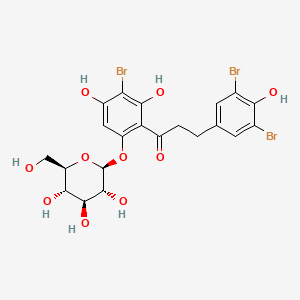 molecular formula C21H21Br3O10 B1212432 3,3',5'-Tribromophlorhizin CAS No. 86158-09-0