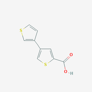 molecular formula C9H6O2S2 B12124321 3,3'-Bithiophene-5-carboxylic acid 