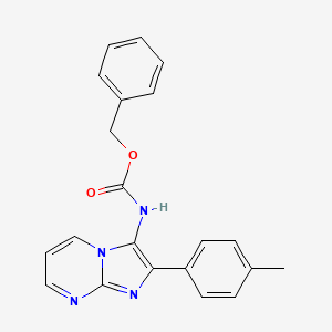 molecular formula C21H18N4O2 B12124369 Benzyl [2-(4-methylphenyl)imidazo[1,2-a]pyrimidin-3-yl]carbamate 
