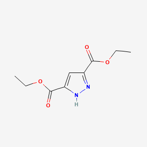 molecular formula C9H12N2O4 B1212438 diethyl 1H-pyrazole-3,5-dicarboxylate CAS No. 37687-24-4