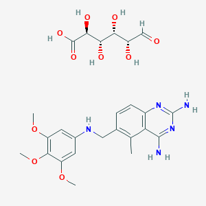 molecular formula C25H33N5O10 B1212444 Trimetrexate glucuronate CAS No. 82952-64-5