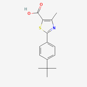 molecular formula C15H17NO2S B12124484 2-(4-Tert-butylphenyl)-4-methylthiazole-5-carboxylic acid 