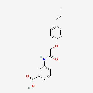 molecular formula C18H19NO4 B12124502 3-[2-(4-Propylphenoxy)acetamido]benzoic acid CAS No. 649773-67-1
