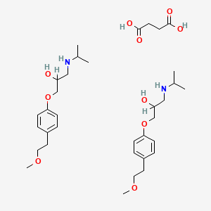 molecular formula C34H56N2O10 B1212453 Metoprolol Succinate CAS No. 98418-47-4