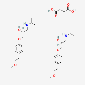 molecular formula C34H56N2O10 B1212453 Metoprolol succinate CAS No. 98418-47-4