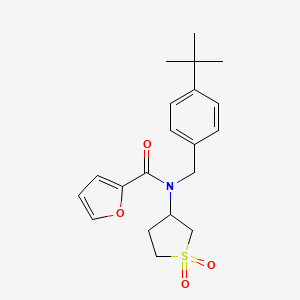 molecular formula C20H25NO4S B12124561 N-(4-tert-butylbenzyl)-N-(1,1-dioxidotetrahydrothiophen-3-yl)furan-2-carboxamide 