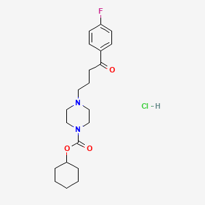molecular formula C21H30ClFN2O3 B1212460 Fenaperone hydrochloride CAS No. 26964-71-6