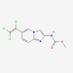 molecular formula C11H8Cl3N3O2 B1212463 Methyl 6-(1,2,2-trichloroethenyl)imidazo(1,2-a)pyridine-2-carbamate CAS No. 71820-94-5