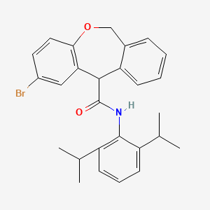 2-Bromo-6,11-dihydro-N-(2,6-diisopropylphenyl)dibenz(b,e)oxepin-11-carboxamide