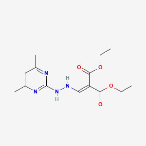 molecular formula C14H20N4O4 B12124679 Diethyl {[2-(4,6-dimethylpyrimidin-2-yl)hydrazinyl]methylidene}propanedioate 