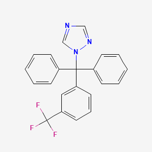 molecular formula C22H16F3N3 B1212480 Fluotrimazole CAS No. 31251-03-3