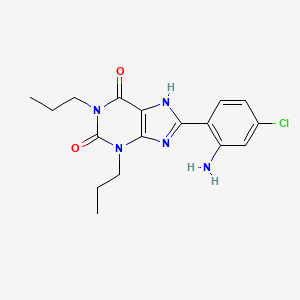molecular formula C17H20ClN5O2 B1212481 1,3-Dipropyl-8-(2-amino-4-chlorophenyl)xanthine CAS No. 85872-51-1