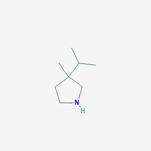 molecular formula C8H17N B12124814 3-Isopropyl-3-methyl-pyrrolidine 