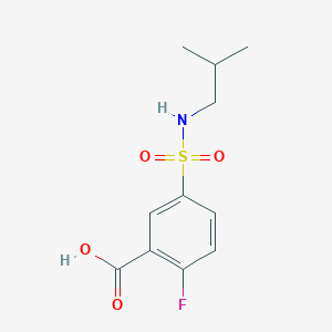 molecular formula C11H14FNO4S B12124824 Benzoic acid,2-fluoro-5-[[(2-methylpropyl)amino]sulfonyl]- 