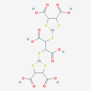molecular formula C12H12O12S6Sb2 B1212483 Stibocaptate CAS No. 1986-66-9