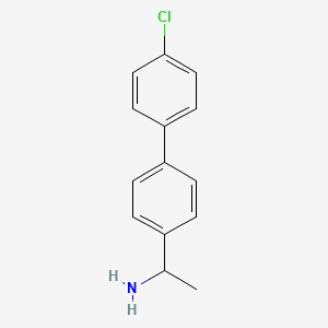 molecular formula C14H14ClN B12124856 1-(4'-Chloro-[1,1'-biphenyl]-4-yl)ethanamine 