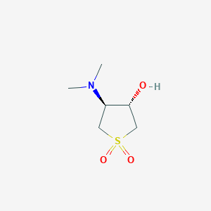molecular formula C6H13NO3S B12124892 (3S,4S)-3-(dimethylamino)-4-hydroxy-1lambda6-thiolane-1,1-dione 