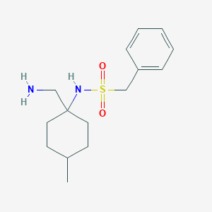 molecular formula C15H24N2O2S B12124898 Benzenemethanesulfonamide, N-[1-(aminomethyl)-4-methylcyclohexyl]- CAS No. 1152600-27-5