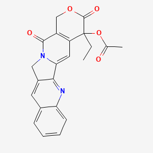 molecular formula C22H18N2O5 B1212490 喜树碱乙酸盐 CAS No. 7688-64-4