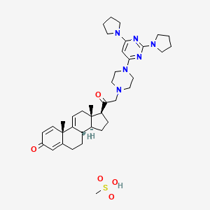molecular formula C38H54N6O5S B1212496 Trilazad mesylate CAS No. 111668-89-4